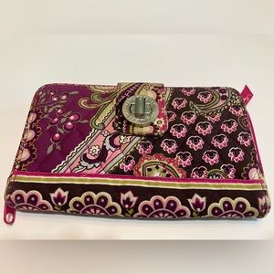 Vera Bradley Very Berry Paisley Turn Lock Wallet